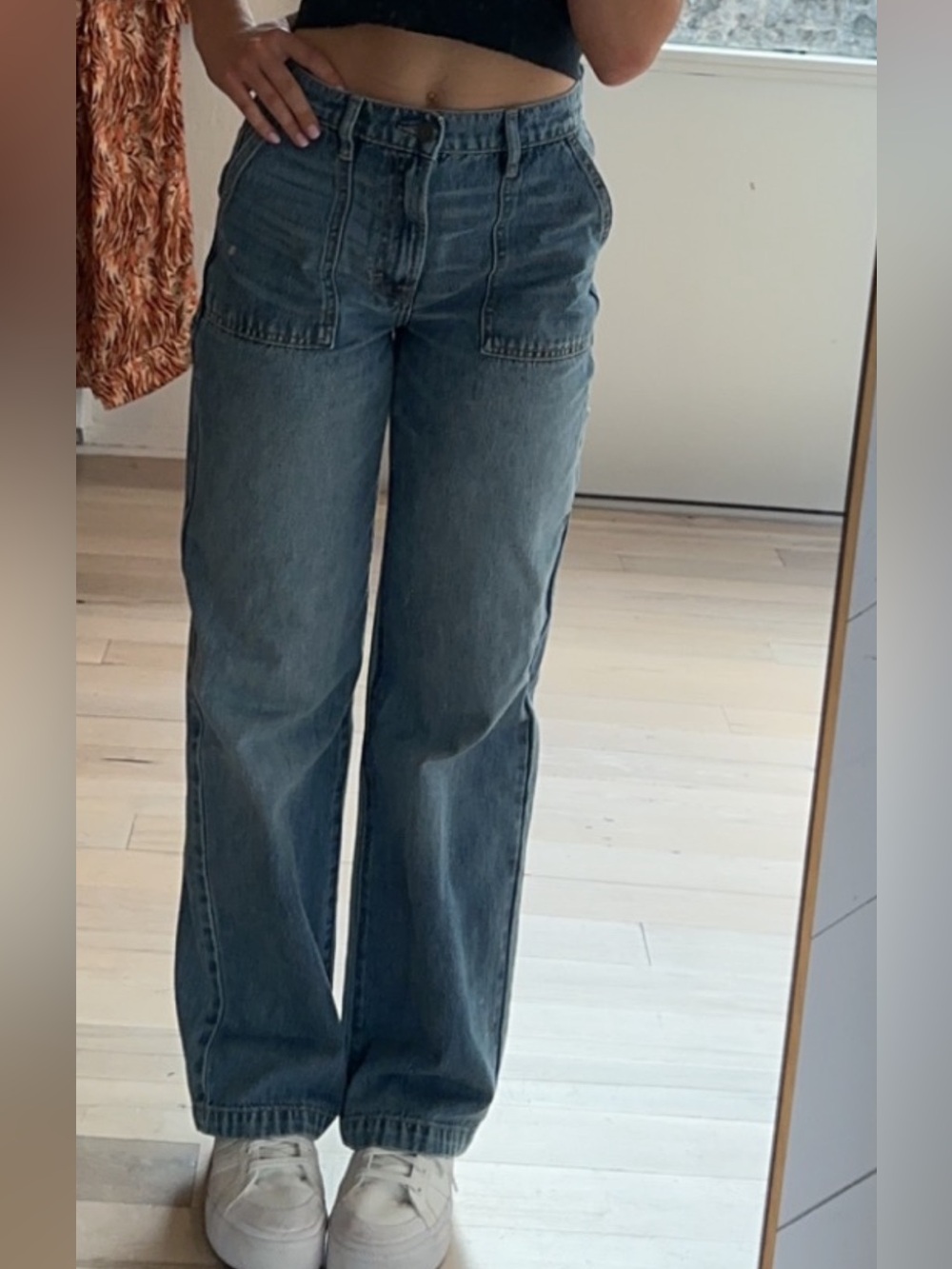 Hidden Brand Straight Leg Cargo Jeans
